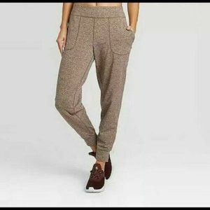 Women's Mid-Rise Brushed Jersey Jogger Pants Size XL